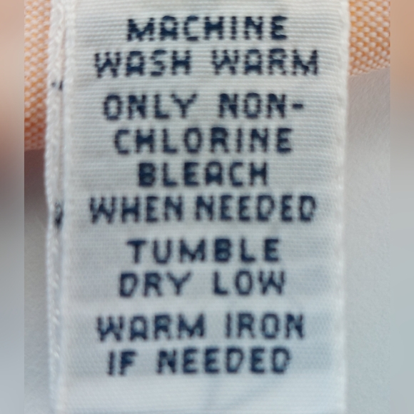 Ralph Lauren Shirt Mens Size 16.5 34/35 Peach Long Sleeve Flesh Pony Classic Fit - Picture 7 of 9